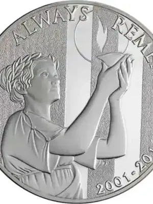 1 Unze Silber USA Gedenkmedaille 2011 – Always Remember 11. September 2001 - Begrenzte Stückzahl