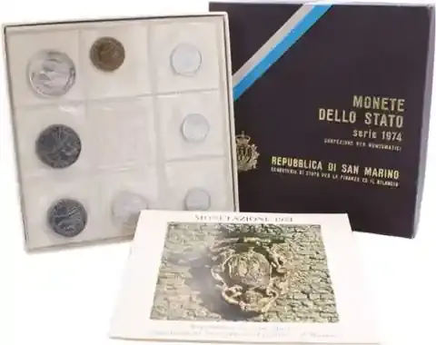 San Marino 688 Lire Kurssatz 1974 | Schnäppchen