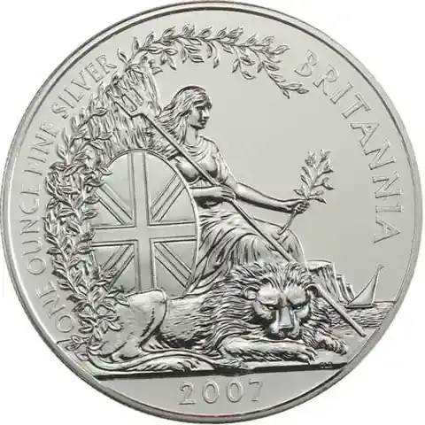 Nur für kurze Zeit | 1 Unze Silber 2007 Britannia – Großbritannien 2 Pounds