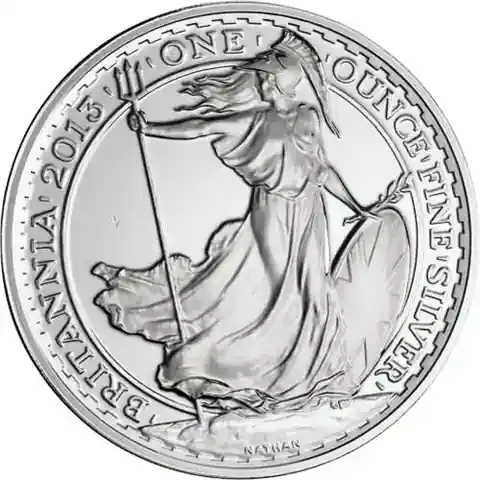 Neue Ware - 1 Unze Silber 2013 Britannia – Großbritannien 2 Pounds