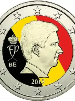 Belgien 2 Euro Farbmünze König Philippe - Preis gesenkt