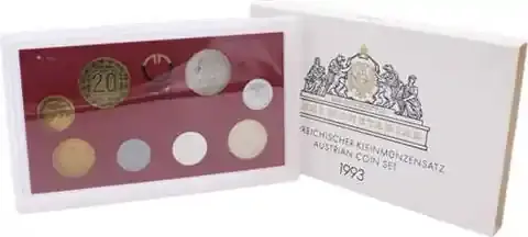 Österreich 36,67 Schilling 1993 Stgl – Kleinmünzensatz - Topseller