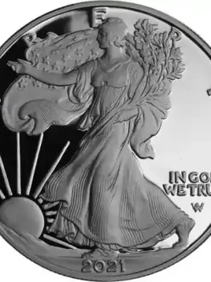 Abverkauf - 1 Unze Silber USA 1 Dollar 2021 PP – Silver Eagle neues Design Typ2