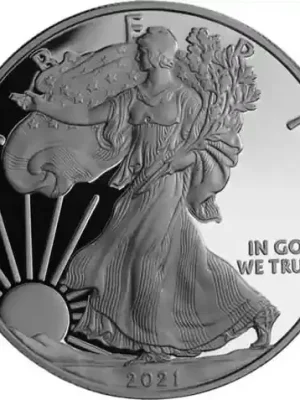 1 Unze Silber USA 1 Dollar 2021 PP – Silver Eagle altes Design | Zeitlich begrenzt