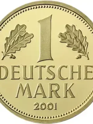 Premium-Qualität | Deutschland 1 DM 2001 Goldmark – Münzzeichen J