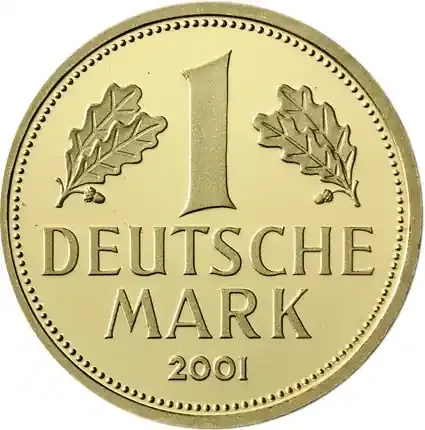 Premium-Qualität | Deutschland 1 DM 2001 Goldmark – Münzzeichen J