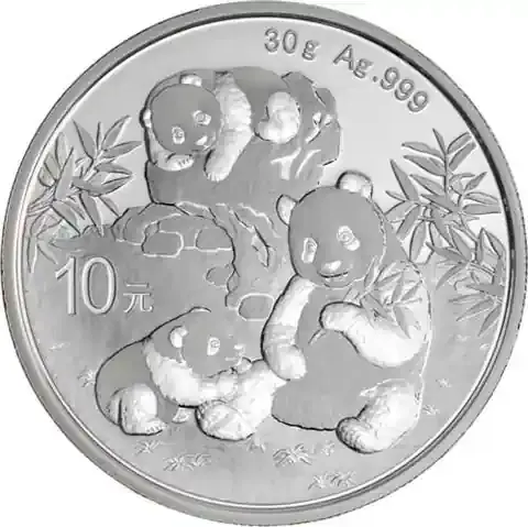 Gleich bestellen - 30 Gramm Silber 2025 China Panda