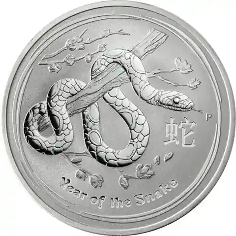 Lunar II Jahr der Schlange – 1 Unze Silber 2013 – Australien 1 Dollar | Nur heute