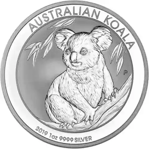 1 Unze Silber 2019 Koala – Australien 1 Dollar (Perth Mint) Koalabär - Reduziert