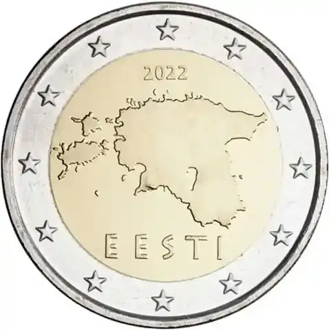Estland 2 Euro 2022 Kursmünze – Landkarte,,, | Angebot
