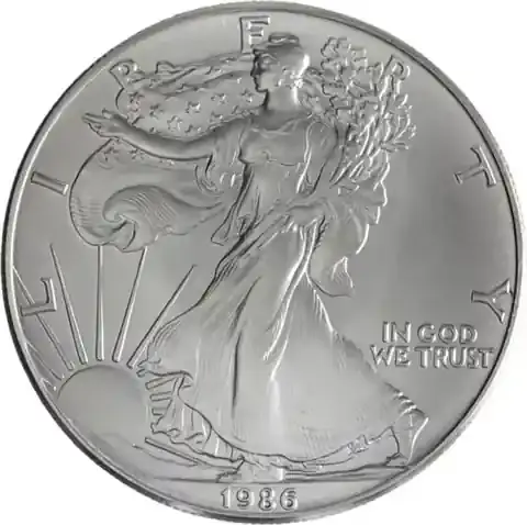 Qualitätsprodukt | USA – 1 Unze Silber 1986 – American Silver Eagle