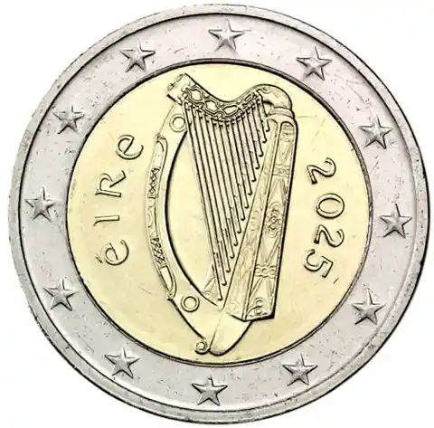 Expressversand - Irland 2 Euro 2025 – Keltische Harfe