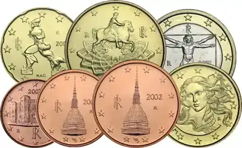 Nur noch wenige | Italien 1,88 Euro 2002 – Kleinmünzensatz 1 Cent – 1 Euro