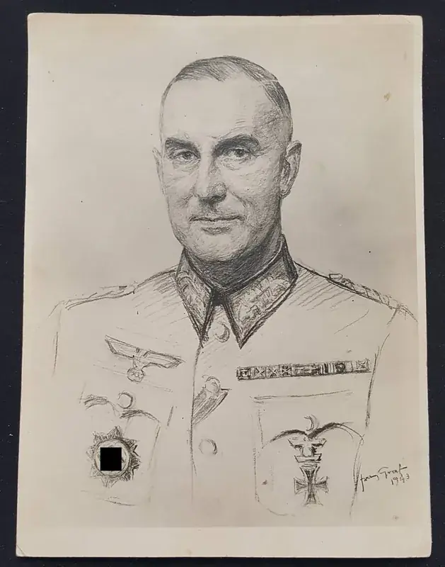 Herstellerpreis - Deutschland 1943 Skizziertes Portrait eines DK Trägers guter Zustand