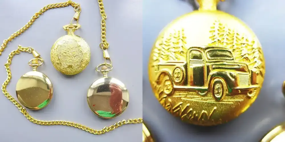 Sofort lieferbar - unbek. Herst.land, HERREN TASCHENUHREN, unbek. Herst.jahr, neuwertige TASCHENUHREN m. Kette, Sprungdeckel-Quartz-neue Batterien-gute Funkt, altersentsprechende Gebrauchsspuren, siehe Fotos
