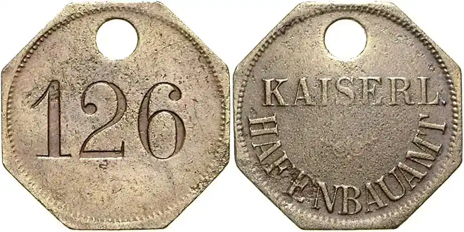 Kolonien Deutsch-Südwestafrika Wertmarke Nr.126 Kaiserl.Hafenbauamt SWA ca. 1910 Deutsch-Südwestafrika Wertmarke Kaiserliches Hafenbauamt Swakopmund ss | Preisvorteil