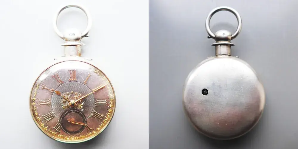 England, HERREN TASCHENUHR, für Bastler SPINDEL-Taschenuhr, optisch sehr gut aber ohne Funktion, ca. 1881, altersentsprechende Gebrauchsspuren, siehe Fotos - Sale