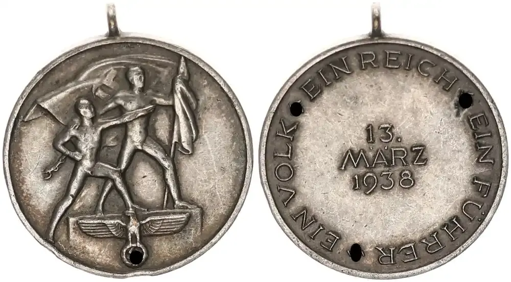 3. Reich Medaille Zur Erinnerung an den 13 März 1938 guter Zustand, leichte Randfehler | Neu eingetroffen