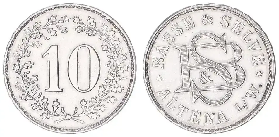 Heute bestellen - Deutschland / Kaiserreich 10 Pfennig Gestaltungsprobe o.J. Kaiserreich äußerst seltene 10 Pf.-Probe zu J.4 in Nickel fast Stempelglanz