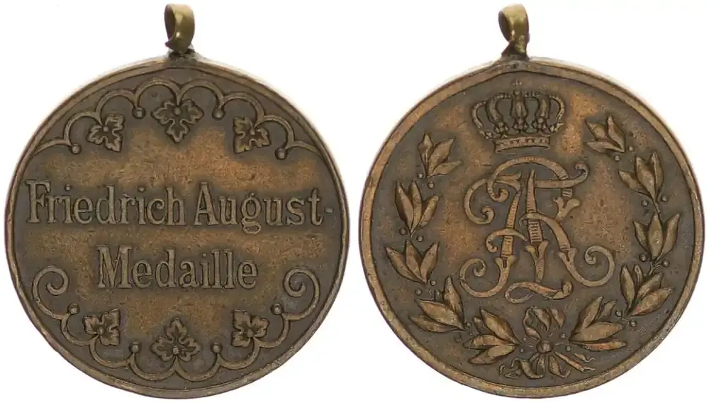 Deal - Deutschland Orden 1905 Friedrich August Medaille in Bronze ss-vz