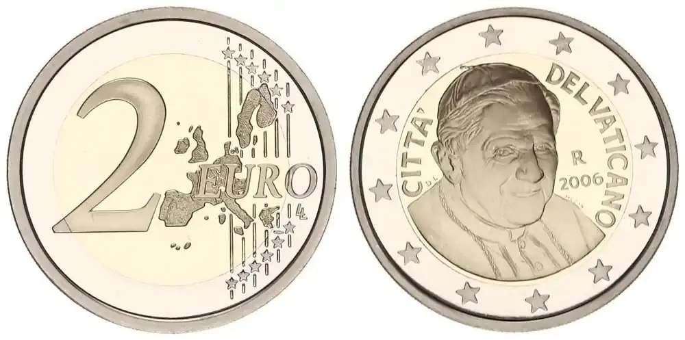 Vatikan 2 Euro Kursmünze 2006 Polierte Platte, in Münzkapsel - Hammerpreis
