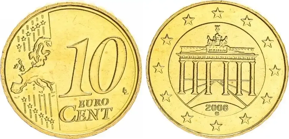 Deutschland 10 Cent 2008 G prägefrisch seltenes Jahr !!! | Bestellbar