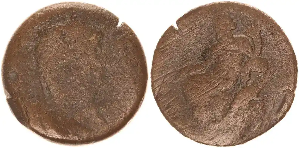 Antike / Römische Kaiserzeit / Hadrian Provinzialprägung – AE 35 122/123 Provinzialprägung Alexandria Hadrian AE 35, Nil n.l. gelagert mit Krokodil gering erhalten, siehe Fotos | Sehr gefragt