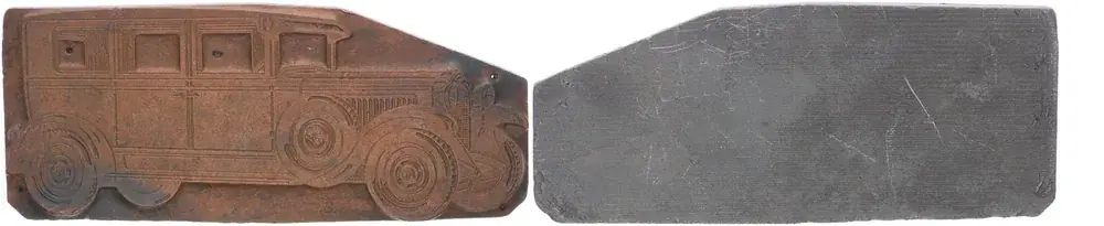 Geprüfte Qualität - Kolonien Deutsch-Südwestafrika Auto Plakette / Druckplatte ca. 1915 Kolonien Deutsch Südwestafrika Plakette / Druckplatte einer Kolonialzeitung ss-vz