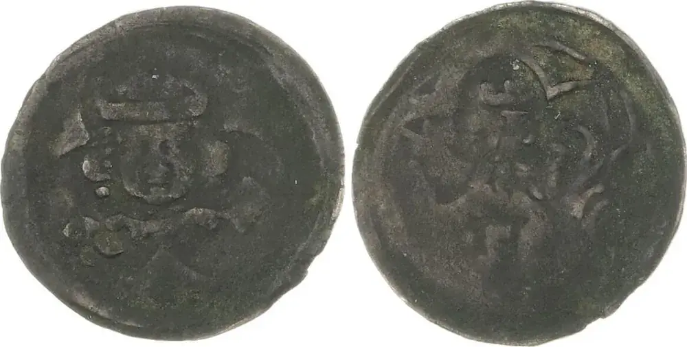Oberpfalz Pfennig auf Würzburger Schlag u um 1370 Ruprecht I. / II. 1353-1390. Schön – sehr schön - Neu hinzugefügt