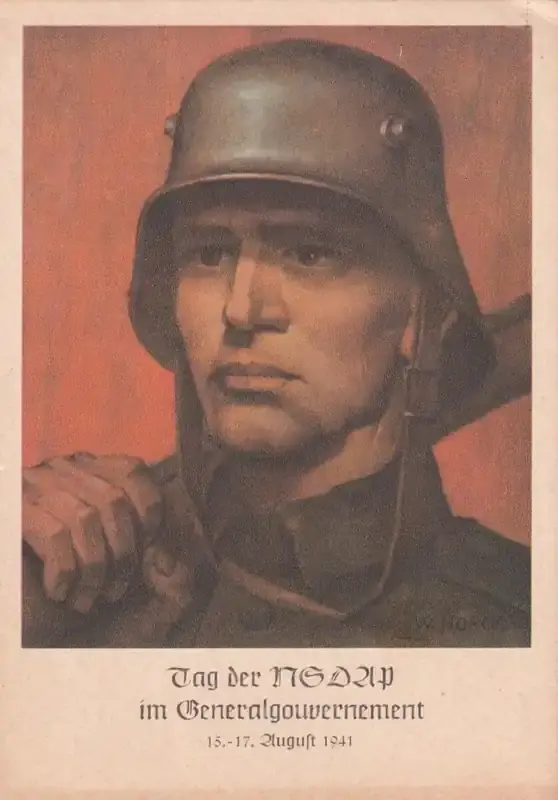 Drittes Reich, Ansichtskarte, Propagandakarte, 1941 mit Sonderstempel, leichte Gebrauchsspuren, - Sonderpreis