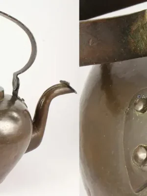 Preussen 1. Hälfte 19. Jh. Schwerer, stabiler Kupferkessel / Wasserkessel / Fassungsvermögen 10 Liter 2-3 - Nur heute