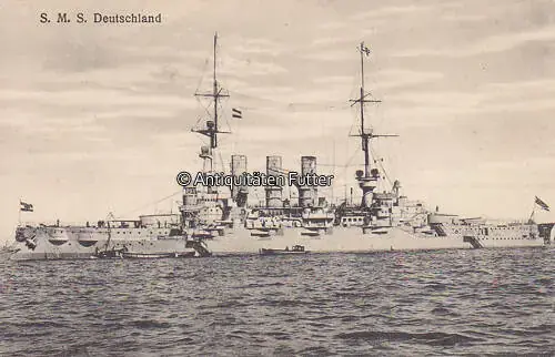 Deutsches Reich O.J. Ansichtskarte / Postkarte / S.M.S. Deutschland 2-3 | Versandbereit
