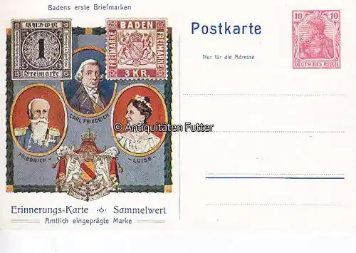 Deal - Deutsches Reich / Baden O.J. Privatpostkarte / Ganzsache / Ansichtskarte / Erinnerungs-Postkarte zur Feier… 2