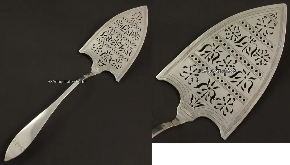Deutschland Um 1830 Tortenheber / Kuchenheber / Tortenschaufel / Biedermeier / 12 Lot Silber 2-3 | Sehr gefragt