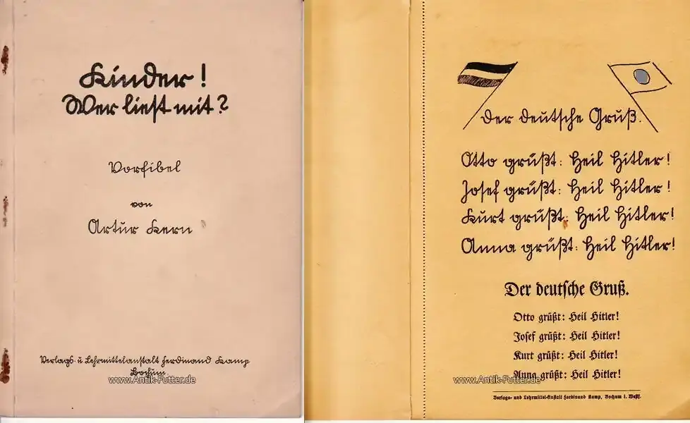Sonderaktion - Drittes Reich O.J. Kinder!Wer liest mit? Vorfibel von Artur Kern/in Sütterlinschrift 2-3