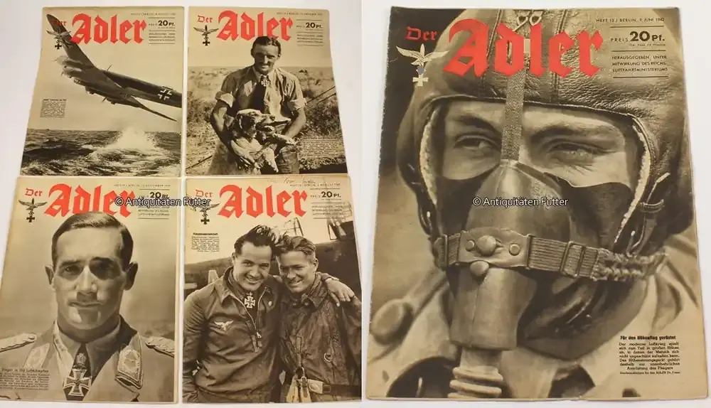Preiswert - Drittes Reich 1942 17 Zeitungen / Der Adler / Reichsluftfahrtministerium 2-3
