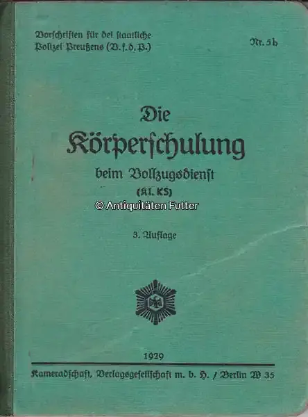 Sehr gut bewertet | Deutsches Reich 1929 Die Körperschulung beim Vollzugsdienst (kI. KS) / Nr. 5b 2-3