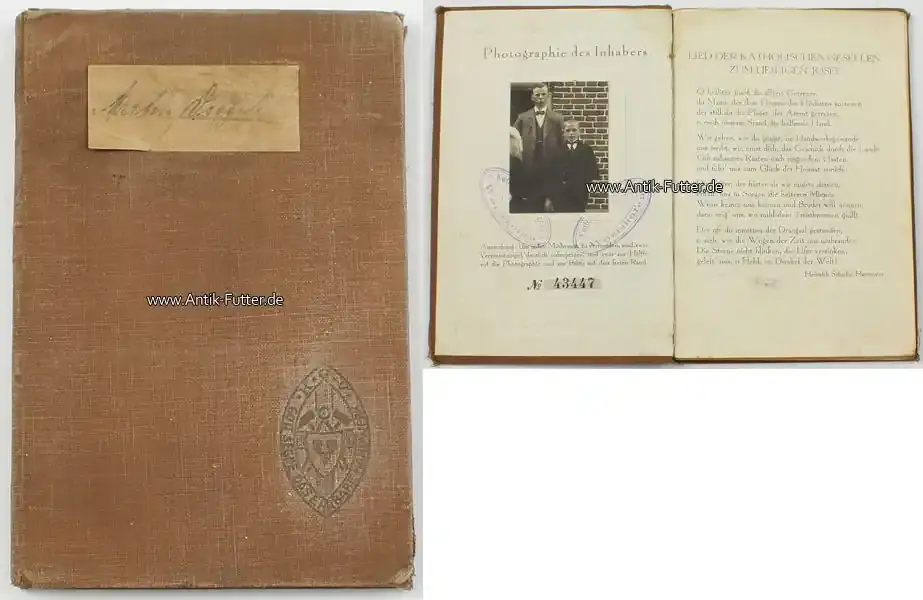 Deutsches Reich/Bad Wörishofen 1931 Wanderbuch des katholischen Gesellenvereins 2-3 - Expressversand