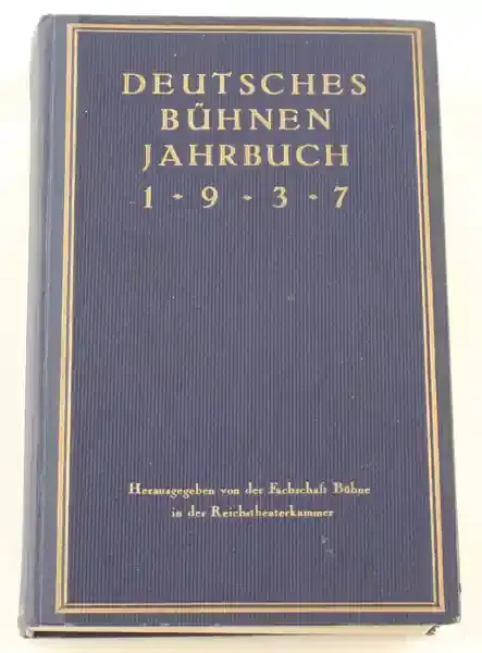 Profi-Qualität - Drittes Reich Deutsches Bühnen Jahrbuch 1937 2-3