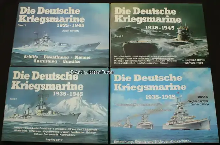 Bundesrepublik Deutschland 1994 4 Bände / Elfrath/Breyer/Koop / Die Deutsche Kriegsmarine 1935-1945 1-2 - Direkt ab Werk
