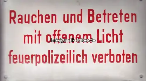 Beliebt - Drittes Reich O.J. Emailleschild / Tankstelle / Werkstatt / Garage / Rauchen und Betreten…. 2