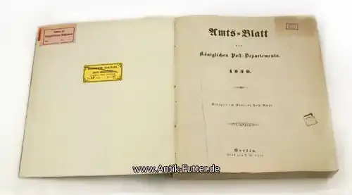 Deutsches Reich Amts-Blatt des königlichen Post Departements 1850 2-3 | Begrenzte Stückzahl