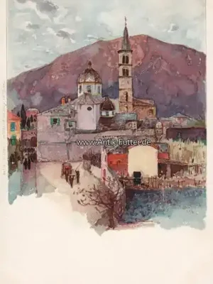 Markenqualität | Alassio, St. Ambrogio/Italien O.J. Ansichtskarte/Künstler-Postkarte/Litho/signiert Manuel Wielandt/Alassio, St. … 1-2