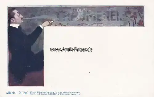 Kundenliebling - Österreich/Wien um 1900 Wiener Künstler-Postkarte / XII/10 / Allerlei / Verlag Philipp & Kramer, Wien 2