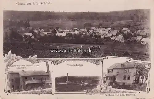 Breitscheid / Puderbach / Westerwald O.J. Ansichtskarte / Postkarte / Gruss aus Breitscheid. / Dampfmühle mit Molkerei … 2 - Deal