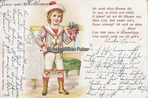 Endet bald - Holthausen / Plettenberg 1903 Ansichtskarte / Postkarte / Gruss aus Holthausen 2-3