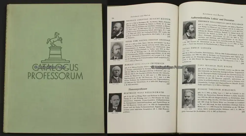 Hannover 1931 Catalogus Professorum / Trommsdorff / Der Lehrkörper der technischen Hochschule 2 | Angebot