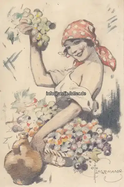 Berlin – Schöneberg / Friedenau 1929 Eigenhändige, gestaltete Postkarte des Kunstmalers Otto Lagemann 2-3 | Preis gesenkt