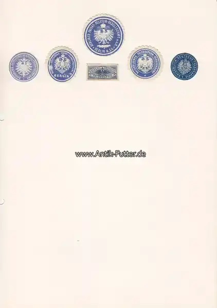 Berlin O.J. 6 Siegelmarken / Verschlussmarken / Telegraphen-Amt / Telefon / Telegraphie 2-3 - Top-Deal