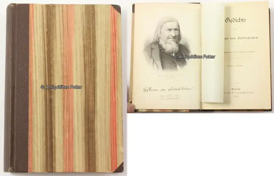 Deutsches Reich 1887 Gedichte von Hoffmann von Fallersleben. / Mit dem Bildnisse des Dichters… 2-3 | Sofort bestellbar